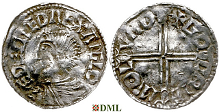 Денарий, Англия, Æthelred II (978-1016), м.д. London, монетарий Godric, North 774