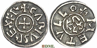 Денье, Каролинги, Charles II (823-877), м.д. Melle