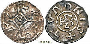 Обол, Каролинги, Charlemagne (768-814), м.д. Melle