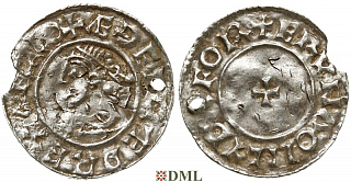 Денарий, Англия, Æthelred II (978-1016), м.д. Lydford, монетарий Bruma, North 777