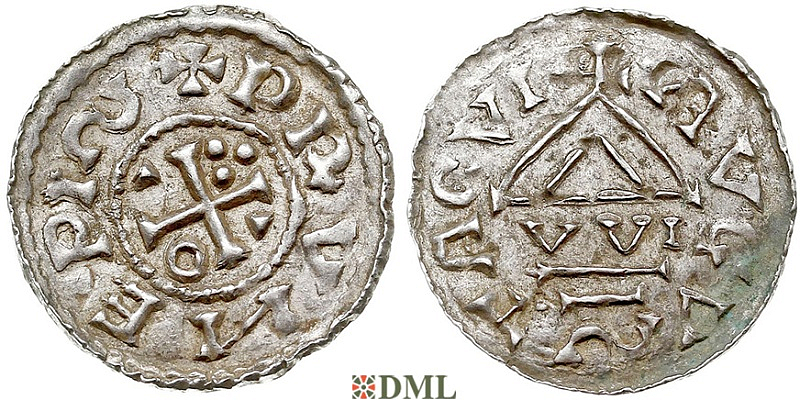Денарий, Германия, Швабия, B. Bruno (1006-1029), м.д. Augsburg