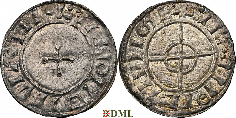 Денарий, Дания, Hardeknut (1035-1042), м.д. Aalborg, Hbg. 39