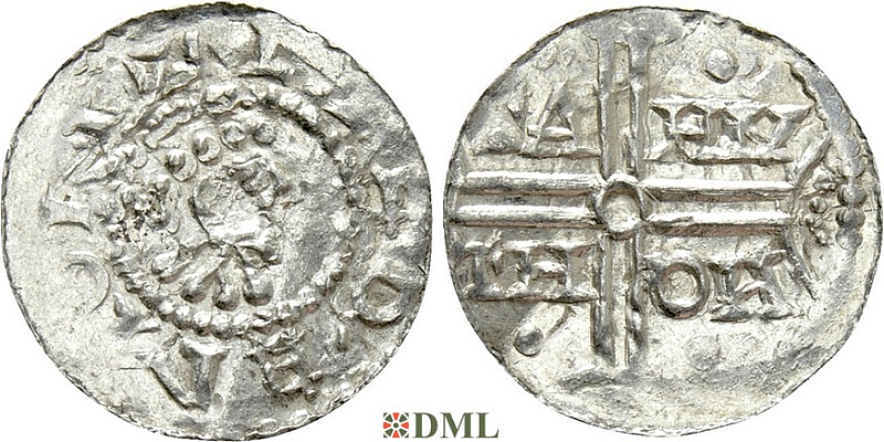 Денарий, Германия, Нижняя Лотарингия, Gf. Hermann (1020-1051), м.д. Emden, Dbg. 772