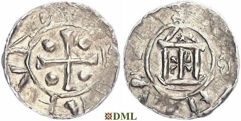 Обол, Германия, Франкония, Konrad II (1024-1039), м.д. Mainz, Dbg. 790