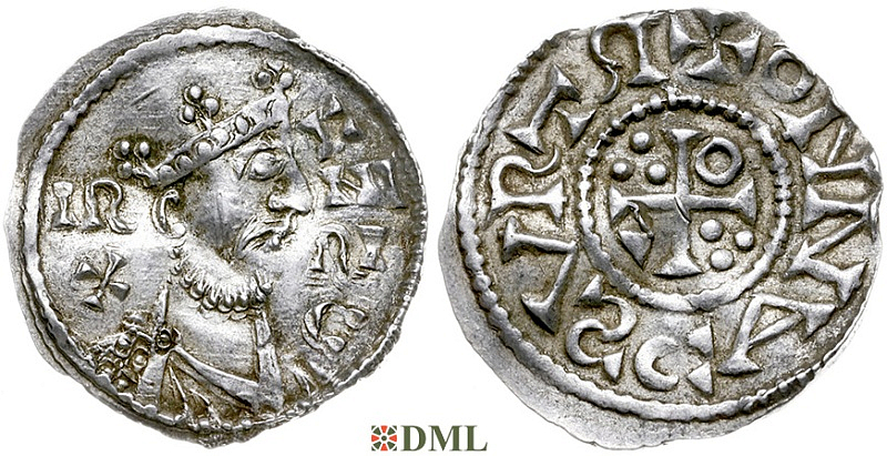 Денарий, Германия, Бавария, Heinrich II (1002-1024), м.д. Regensburg, монетарий ANNO, Hahn 1976, 29a1.5