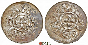 Денарий, Германия, Саксония, Hg. Bernard II (1011-1059), м.д. Luneburg, Dbg 589