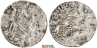 Денарий, Германия, Франкония, Heinrich II (1002-1024), м.д. Mainz, Dbg. 788