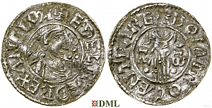 Денарий, Англия, Æthelred II (978-1016), м.д. Canterbury, монетарий Boga, North 768