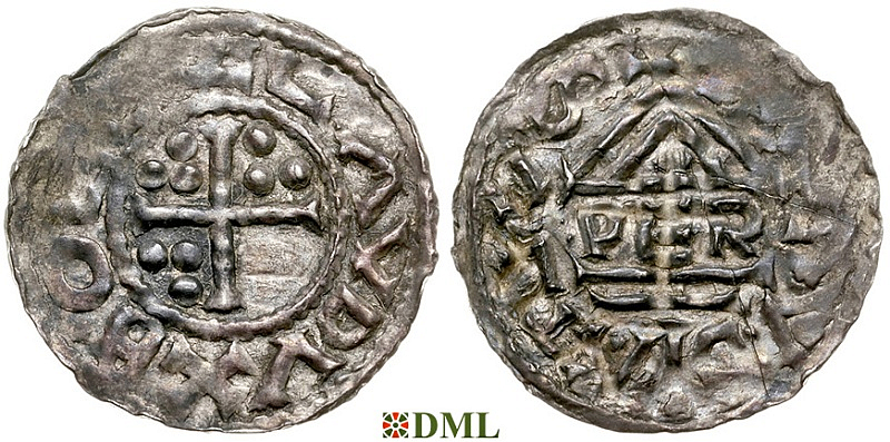 Денарий, Чехия, Boleslav II (972/973-999), м.д. Prague, Šmerda 1996, 1c
