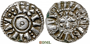 Денарий, Германия, Нижняя Лотарингия, Heinrich II (1002-1024), unknown mints, Ilisch 2000, 20.6