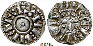 Денарий, Германия, Нижняя Лотарингия, Heinrich II (1002-1024), unknown mints, Ilisch 2000, 20.6