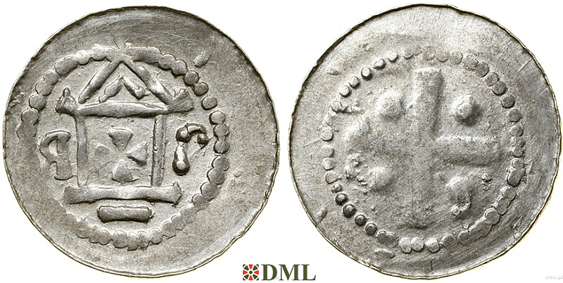 Денарий, Германия, Саксония, Bardo (1031-1051), м.д. Erfurt, Dbg. 878