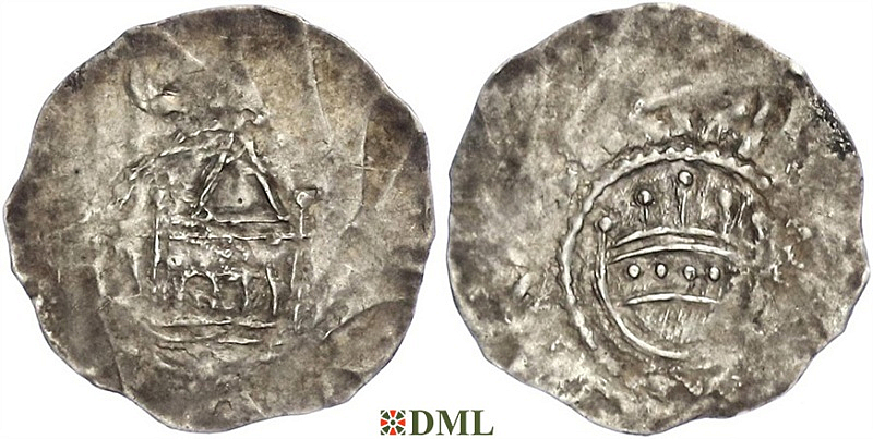 Денарий, Германия, Швабия, Konrad II (1024-1039), м.д. Zurich, Dbg. 1263