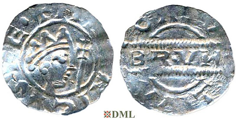 Денарий, Германия, Нижняя Лотарингия, Bruno III (1050-1057), м.д. Leeuwarden, Ilisch 2000, 21.14