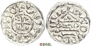 Денарий, Германия, Бавария, Heinrich II (1002-1024), м.д. Salzburg, монетарий OZO, Hahn 1976, 89a5