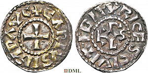 Денье, Каролинги, Charles le Chauve (840-877), м.д. Bourges, Depeyrot 198