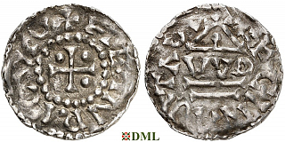 Денарий, Германия, Бавария, Heinrich I (948-955), м.д. Regensburg, монетарий WO, Hahn 1976, 10m2