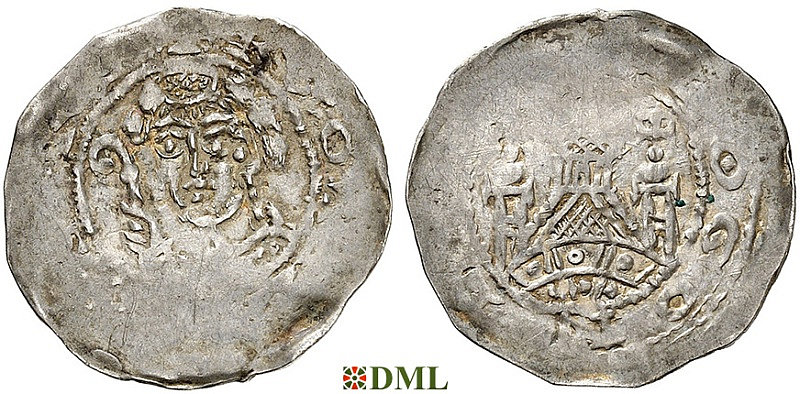 Денарий, Германия, Франкония, Rudhard (1089-1109), м.д. Mainz, Dbg. 818
