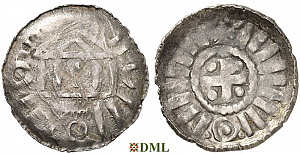 Денарий, Германия, Саксония, Anonymous bishop, м.д. Sachesnpfennig, Kilger 2000, KN 1