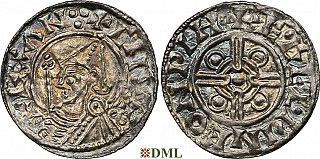 Денарий, Англия, Cnut (1016-1035), м.д. Worcester, монетарий Ægelwine, North 787