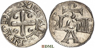 Денарий, Германия, Саксония, Anonymous bishop, м.д. Soest, Dbg. 