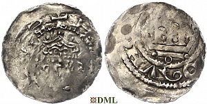 Денарий, Германия, Франкония, Heinrich III (1039-1056), м.д. Mainz, Dbg. 793