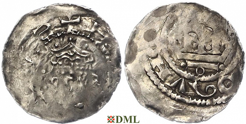 Денарий, Германия, Франкония, Heinrich III (1039-1056), м.д. Mainz, Dbg. 793
