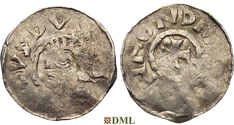 Денарий, Германия, Саксония, Bernhard I (973-1011), м.д. Luneburg, Dbg. 585
