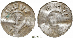Денарий, Германия, Саксония, Hg. Bernard II (1011-1059), м.д. Luneburg, Dbg 587