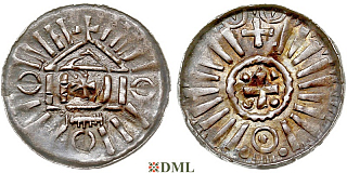 Денарий, Германия, Саксония, Anonymous bishop, Sachesnpfennig, Kilger 2000, KN 1