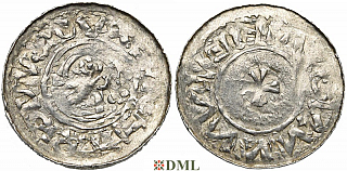 Денарий, Германия, Саксония, Bernhard I (973-1011), м.д. Luneburg, Dbg. 585