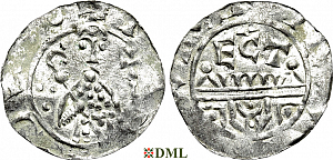 Денарий, Германия, Нижняя Лотарингия, Wilhelm de Ponte (1054-1076), м.д. Utrecht, Ilisch 2000, 10.9
