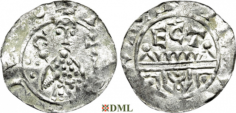 Денарий, Германия, Нижняя Лотарингия, Wilhelm de Ponte (1054-1076), м.д. Utrecht, Ilisch 2000, 10.9
