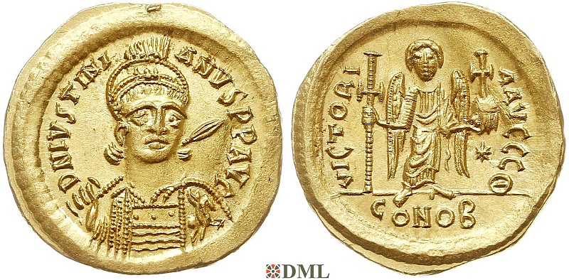 Солид, Византия, Justinian I (527-565), м.д. Constantinople
