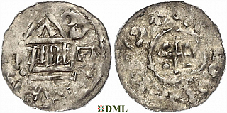 Денарий, Германия, Швабия, Konrad II (1024-1039), м.д. Esslingen, Dbg. 949