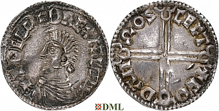 Денарий, Англия, Æthelred II (978-1016), м.д. Shaftesbury, монетарий Goda, North 770