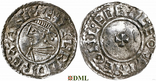 Денарий, Англия, Æthelred II (978-1016), м.д. Chester, монетарий Leofwine, North 777