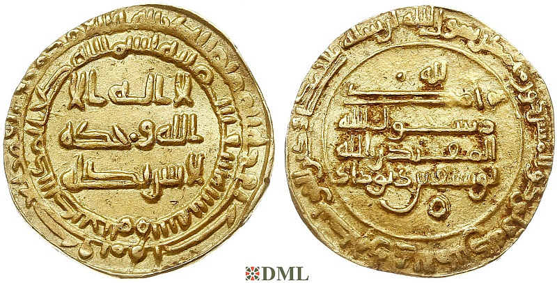 Динар, Аббасиды, Abu al Qasim Yusuf ibn Divdad 288-318 AH (AD 900-930),м.д. Azerbaijan