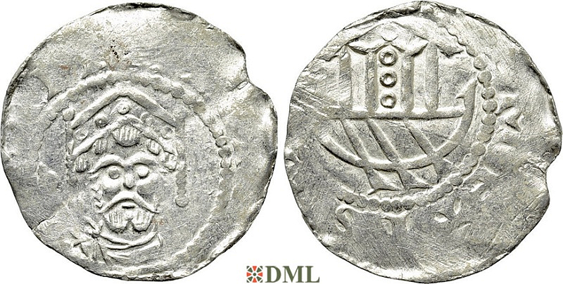Денарий, Германия, Франкония, Heinrich III (1039-1046), м.д. Speyer, Dbg. 830