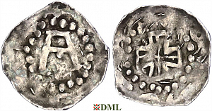 Денарий, Германия, Верхняя Лотарингия, Poppo (1016-1047), м.д. Trier, Dbg. 466