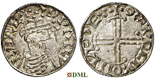 Денарий, Англия, Edward III (1042-1066), м.д. Lewes, монетарий Oswold, North 828