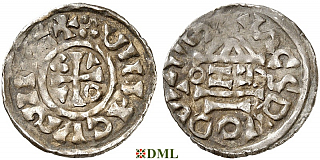 Денарий, Германия, Бавария, Heinrich II (1002-1024), м.д. Salzburg, монетарий CEZO, Hahn 1976, 89a2.1