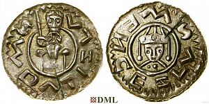 Денарий, Чехия, Богемия, Vratislav II (1061-1092), Šmerda 1996, 159b