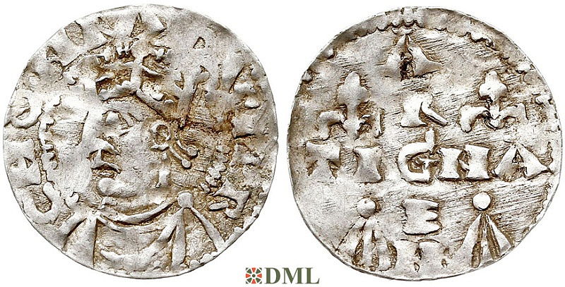 Денарий, Германия, Швабия, Konrad II (1024-1039), м.д. Strassburg, Dbg. 921