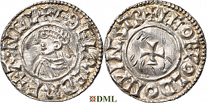 Денарий, Англия, Æthelred II (978-1016), м.д. Wincheste, монетарий Leofwold, North 777