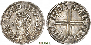 Денарий, Англия, Æthelred II (978-1016), м.д. Lydford, монетарий Godwine, North 774