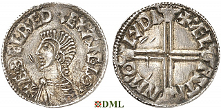 Денарий, Англия, Æthelred II (978-1016), м.д. Lydford, монетарий Godwine, North 774