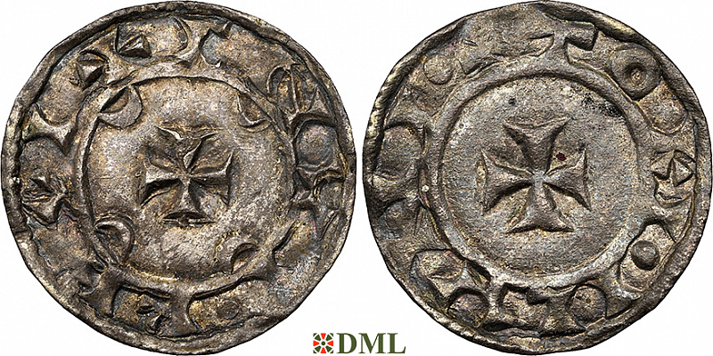 Денарий, Дания, Canute IV (1080-1086), м.д. Lund, Hbg. 3