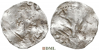 Денарий, Германия, Швабия, Heinrich II (1002-1024), м.д. Strassburg, Dbg. 1180