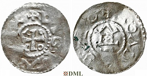 Денарий, Германия, Саксония, Otto III (983-1002), м.д. Magdeburg, Dbg 641